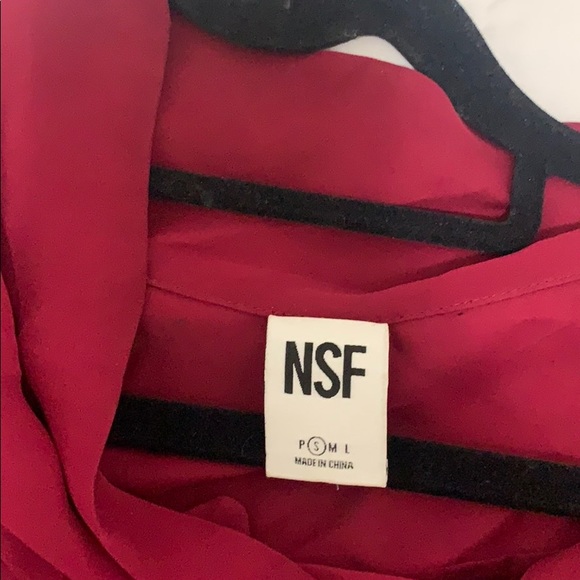 NSF tie sleeveless silk top - Picture 2 of 2